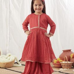 Vivedkids Girls Printed Ready to Wear Lehenga & Blouse With Dupatta-picture-31
