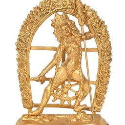 Exotic India Gold Toned Brass Vajrayogini Tibetan Buddhist Deity Showpiece-image-94