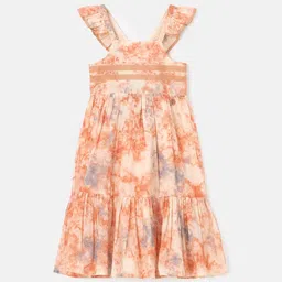 Angel & Rocket Girls Tie & Dye Shoulder Straps Cotton A-Line Dress-image-70