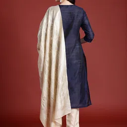 Anouk Floral Yoke Design Regular Kurta with Trousers & With Dupatta image 4