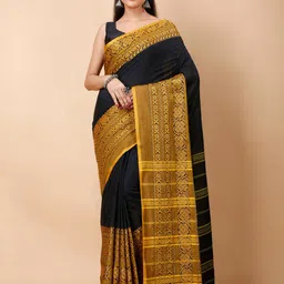 Ruuprekha Woven Design Ethnic Motifs Khadi Cotton Saree-image-77
