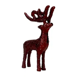 Hind Decor Red Handcrafted Standing Reindeer Showpiece-image-14