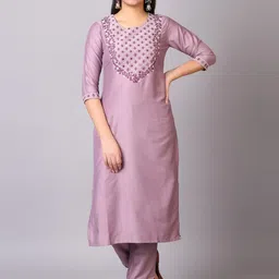 V TRADITION Ethnic Motifs Yoke Design Thread Work Kurta with Palazzos & Dupatta-picture-3