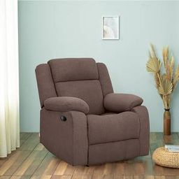 duroflex Avalon Fabric One Seater Manual Recliner in Brown-picture-39