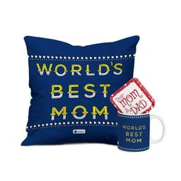 indigifts Typographic Print Cushion Cover with Coffee Mug image 1