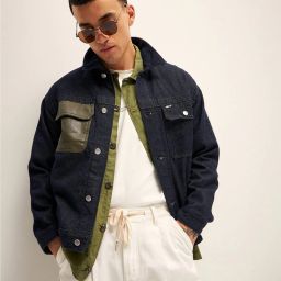the bear house Men Regular Fit Denim Jacket with Button Closure image 1