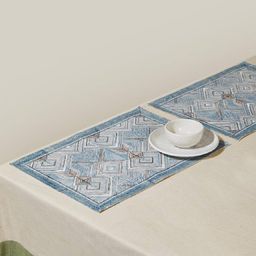 fabindia Set of 6 Geometric Print Placemats image 1