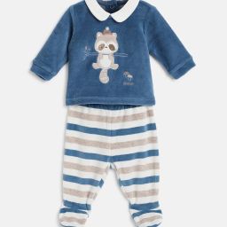 chicco Round-Neck Embroidered Suit Set image 1