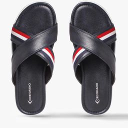 cristofano Criss-Cross Strap Slides image 1