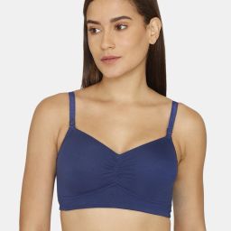 zivame Natural Collective Double Layered Non-Wired Non-Padded 3/4th Coverage Slip-On Bra image 1