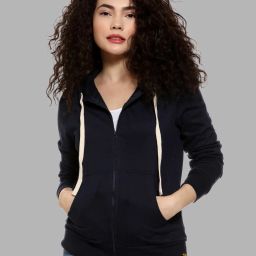 campus sutra Sweatshirt with Front Zip Closure image 1