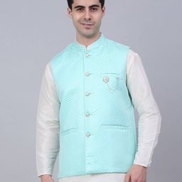 jompers Geometric Pattern Nehru Jacket image 1