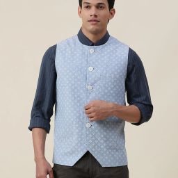 fabindia Geometric Pattern Nehru Jacket image 1