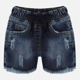 kiddopanti Flat-Front Hot Pants with Drawstring image 1
