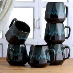 arrabi Set of 6 Handblock Print Tea Cups image 1