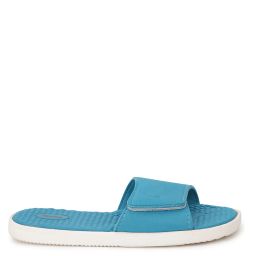bata Geometric Pattern Slides with Velcro Closure image 1