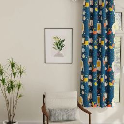 urban space Pack of 1 Digital Printed Window Curtains with Eyelets image 1