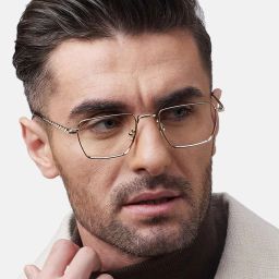 shisen fox Men UV-Protected Rectangular-Shaped Full-Rim Frame image 1