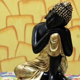 ecraftindia Handcrafted Lord Buddha Resting on Knee image 1