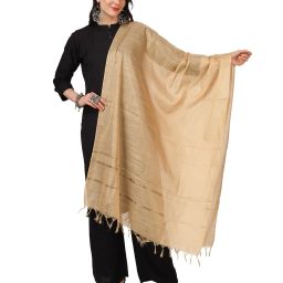 a r silk dupatta hub Chanderi Dupatta with Tassels image 1