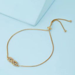 carlton london Gold Plated Charm Handcrafted Bracelet - FJB3917 image 1