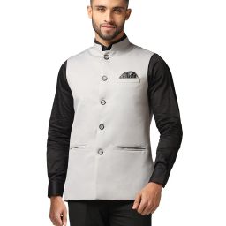 tahvo Men Slim Fit Nehru jacket with Button Closure image 1