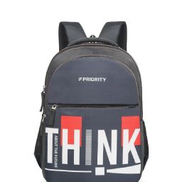 priority Typographic Print Backpack with Adjustable Strap image 1