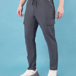 technosport Men Fitted Track Pants with Elasticated Drawstring Waist image 1