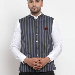 neudis Stripes Nehru jacket with Insert Pockets image 1