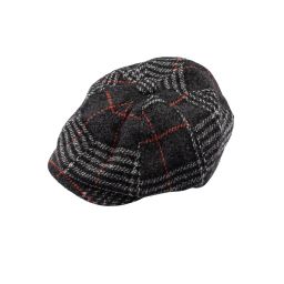 the tie hub Checked Wool Flat Cap image 1