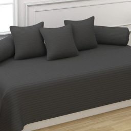 trance home linen Set of 6 Striped Diwan Set image 1