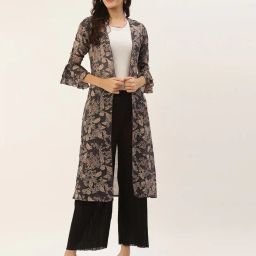 wisstler Floral Print Front-Open Jacket image 1