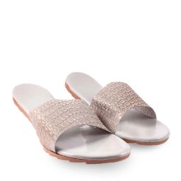 apratim Reptilian Pattern Open-Toe Flat Sandals image 1