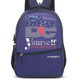 priority Typographic Print Backpack with Adjustable Strap image 1
