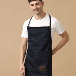 temple of denim Apron with Adjustable Strap & Patch Pocket image 1