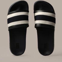 buda jeans co Striped Slip-On Slides image 1