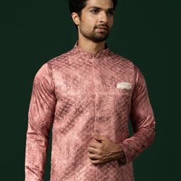 kisah Men Embroidered Nehru Jacket with Button Closure image 1