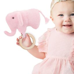 babymoo Elephant-Shaped Rattle Toy image 1