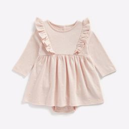 mothercare Printed Romper with Ruffled Panel image 1
