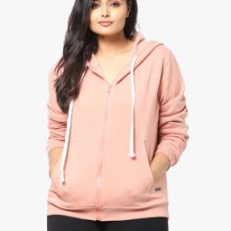 instafab plus Zip-Front Hoodie with Insert Pockets image 1
