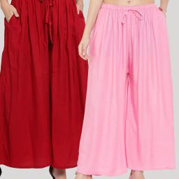 clora creation Pack of 2 Shararas with Pocket Inserts image 1