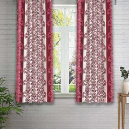 cortina eyelet curtain Set of 2 Printed Window Curtains image 1