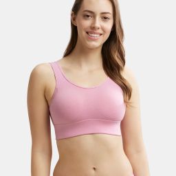 jockey JW12 Wirefree Padded Tencel Lyocell Elastane Full Coverage Lounge Bra with Removable Pads image 1