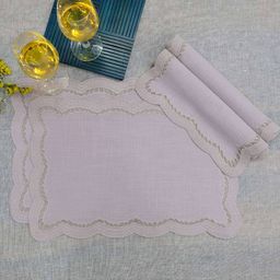 design gaatha home living Set of 4 Embroidered Table Mats image 1