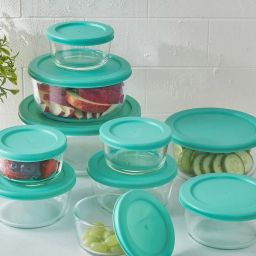 home centre Set of 10 Glass Storage Jars with Lids image 1