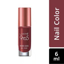 lakme 9 To 5 Primer & Gloss Nail Color - Red Alert image 1