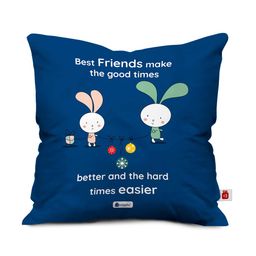 indigifts Typographic Print Cushion Cover with Filler 12" x 12" image 2