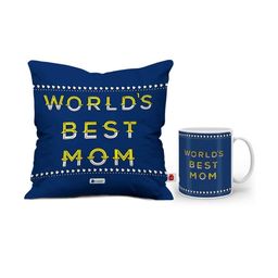 indigifts Typographic Print Cushion Cover with Coffee Mug image 2