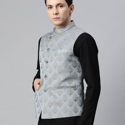 manq Men Nehru Jacket with Welt Pockets image 2