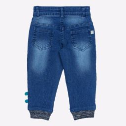 h by hamleys Washed Denim Joggers with 3D Dino Applique image 2